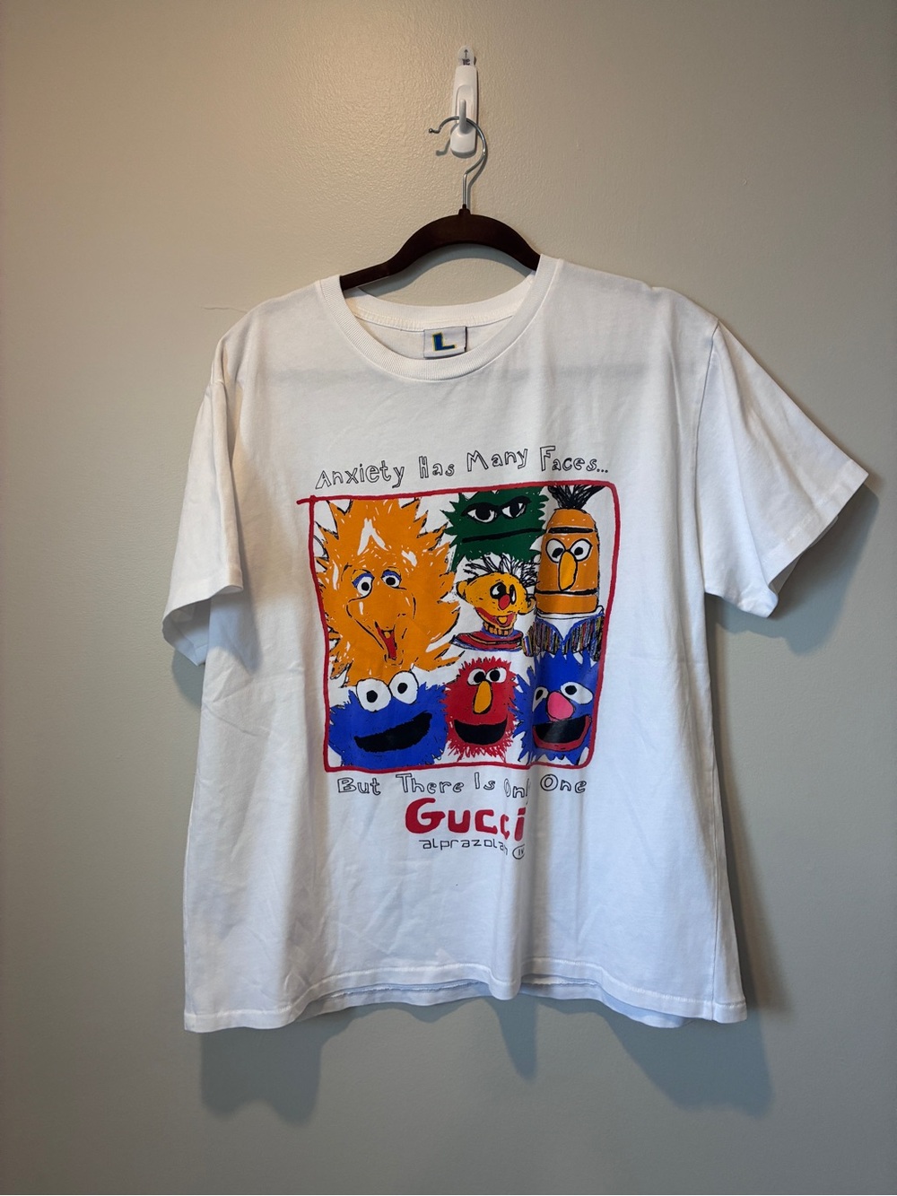 Gucci White Graphic Tee with Colorful Character Print